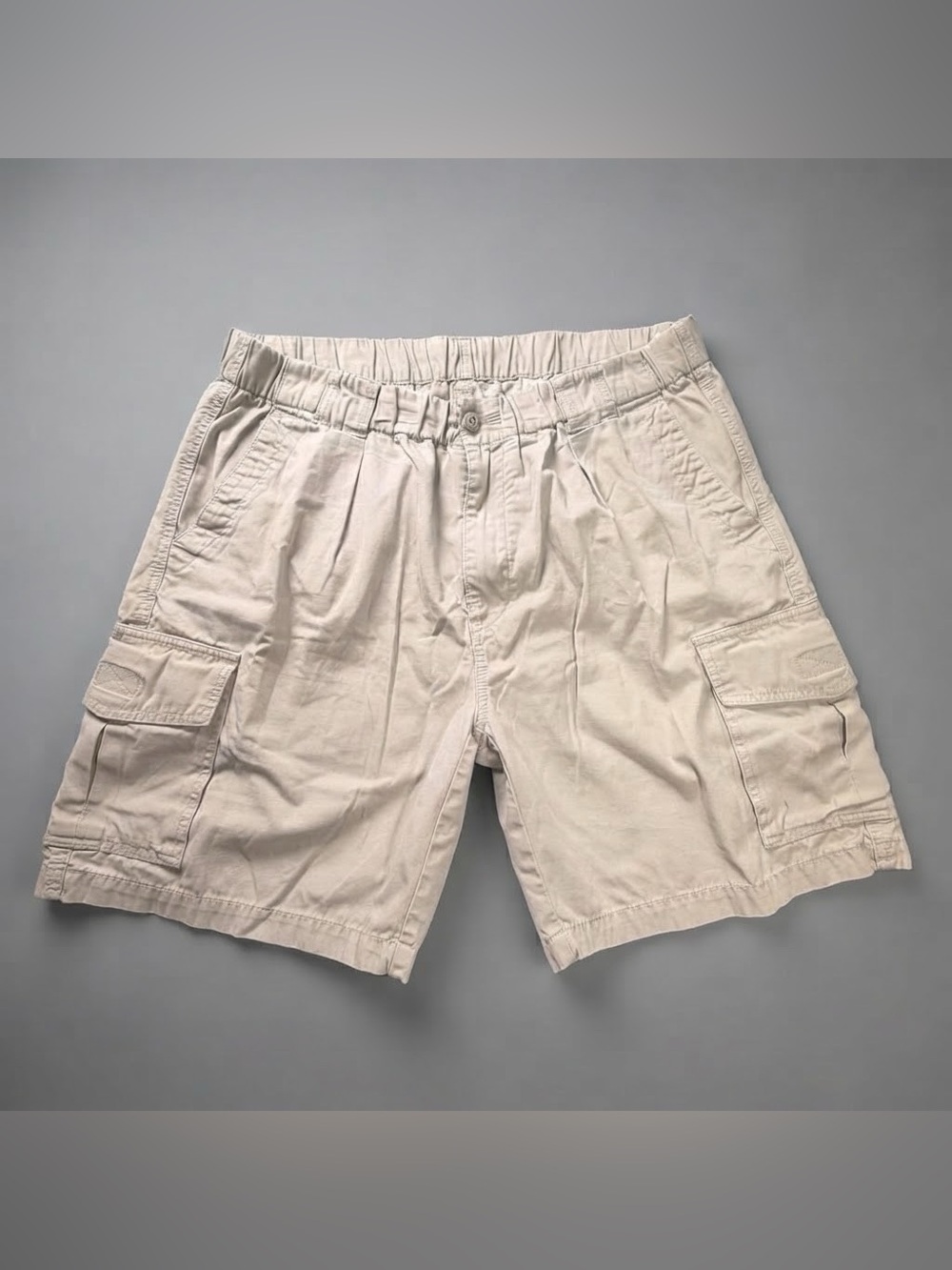 Tommy Bahama Relax Beige Cargo Shorts Men Size L 100% Cotton